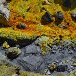 Les nuances de couleur sur le volcan