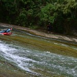 Diane sur le Rere Rockslide