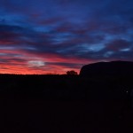 Coucher de soleil sur Ayers Rock